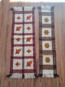 2 wełniane bieżniki z cepelii z prlu 110x35 i 110x24 stan bdb