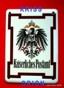 Szyld Emaliowany - Poczta Cesarska - Blaszany 14x10cm