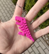 Brelok Dinozaur T-Rex – RÓŻOWY – druk 3D