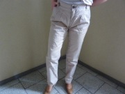 HIT! Spodnie damskie Denim CO chino chinosy beżowe