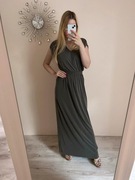 Sukienka Strom & Marie długa maxi ciemna elegancka wieczorowa