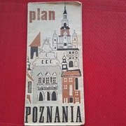 Plan Miasta mapa Poznania 1967 rok