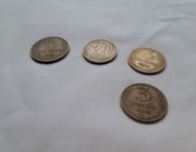Kopiejki 4 sztuki monet CCCP ZSRR radzieckie do kolekcji 