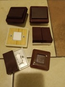 Włączniki elektryczne 6szt PRL Okazja! Brązowe 