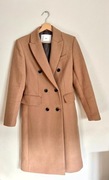 MANGO płaszcz klasyczny M beż camel wool wełna