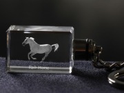 Barb Horse brelok sześcienny ŚWIECĄCY Koń