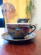 Filiżanka ze spodkiem chińska porcelana 