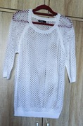 Colours of the world biały sweter ażurowy sweterek M/L
