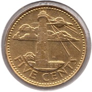 BARBADOS 5 centów 2006, KM# 11, AU