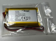 Akumulator LiPo AKYGA AKY0393 o pojemności 2200mA, 3,7V. złącze JST 