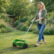 Siewnik Ręczny Ogrodowy Rozsiewacz do Nasion Trawy Nawozu Piasku Soli 6L