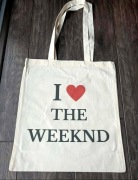 Torba bawełniana torebka tote bag cotton bawełna beżowa the weeknd 