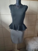 Efektowna sukienka z baskinką