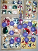 Bombki choinkowe szklane unikat Prl + czubek szpic