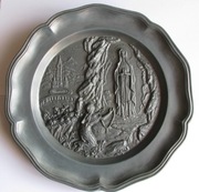 kolekcjonerski talerz cynowy, religia