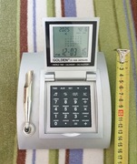 Zegarek biurowy kalendarz elektroniczny kalkulator vintage Golden S1-1028 