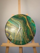 Zegar handmade z żywicy epoksydowej 