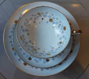 Wallendorf Porzellan. Zabytkowe trio ręcznie złocenia 