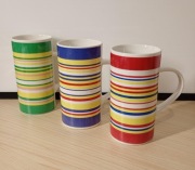 Stare, wysokie kubki porcelanowe myHome, 3 szt. /350 ml.