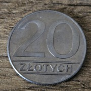 Moneta 20zl z roku 1989.