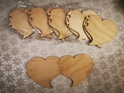 podkładki pod kubek serca decoupage