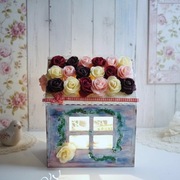 Drewniany Domek Handmade – Prezent na Walentynki Dekoracja dla Dziewczynki