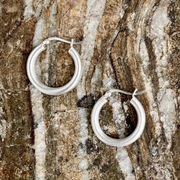 Kolczyki koła satynowane kreol srebro 925 25mm