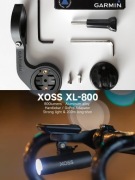 Garmin Edge Plus uchwyt licznika + Xoss lampka przednia XL-800 pakiet 