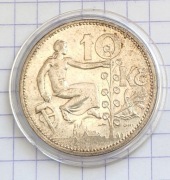 #4243 10 koron 1932 srebro