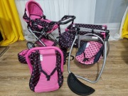 zestaw XXL wózek, łóżeczko, huśtawka, krzesełko, nosidełko