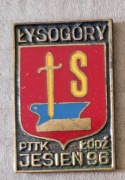 ŁYSOGÓRY JESIEŃ 96  - odznaka PTTK ŁÓDŹ