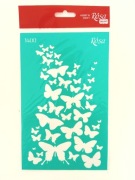 Rosa szablon samoprzylepny 13x20 cm motyle