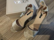 Buty damskie sandały wysokie beżowe Vices r. 37