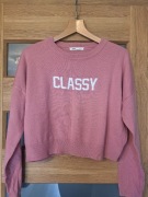 Sweter pudrowy róż stan idealny