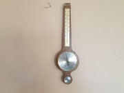 Piękny Dębowy Termometr Barometr Stacja Pogody 3w1 Vintage