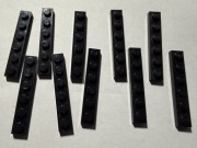 LEGO PŁYTKA 1x6 CZARNE 3666 10 szt.