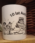 Kubki kolekcjonerskie z okazji 10 lecia supermarketu Auchan - 14 szt