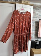 Sukienka w kolorze ceglastej czerwieni- rozmiar L (40) | Marka: Mudpie 