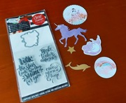 Stemple - napisy motywacyjne + papierowe elementy 