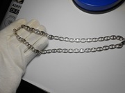 Piękna  Stara Łańcuch  ze srebra, srebro, waga  50 g, długość 51 cm   