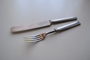 Gerlach Poland widelec nóż ciężkie kute wzór przedwojenny 2 szt 