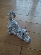 figurka srebrny kot dekoracja home&you