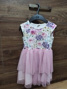 Śliczka sukienka w kwiaty tiul 122