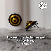 Kolczyki ETNA 19 - czarno-złote