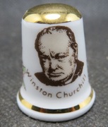 Naparstek kolekcjonerski porcelanowy - Winston Churchill