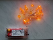 Girlanda łańcuch świetny LED, lampki świąteczne - listki