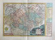 Antyczna mapa regionu Miśni autorstwa Schreibera (1740)