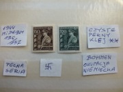 2szt. znaczki seria Mi 136 ** BOHMEN 1944r. HITLER Swastyka Niemcy Rzesza