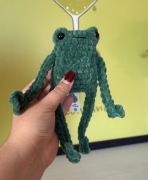 Leggy Frog Żabka | Maskotka Pluszak na szydełku Ręcznie robiona