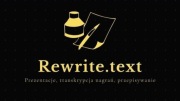 Przepisywanie, tekstu, prezentacje, transkrypcje..